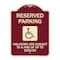 Signmission Reserved Parking Violators Are Subject to Fine of Up to $200 Aluminum Sign, 24" x 18", BU-1824-22993 A-DES-BU-1824-22993 - alternate 1